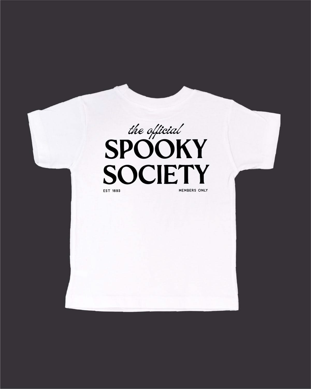 The Official Spooky Society - White Child Tee Little Mama Shirt Shop
