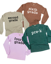 The OG Grades - (Choose Your Grade) - LONG SLEEVE Comfort Colors Tee Little Mama Shirt Shop
