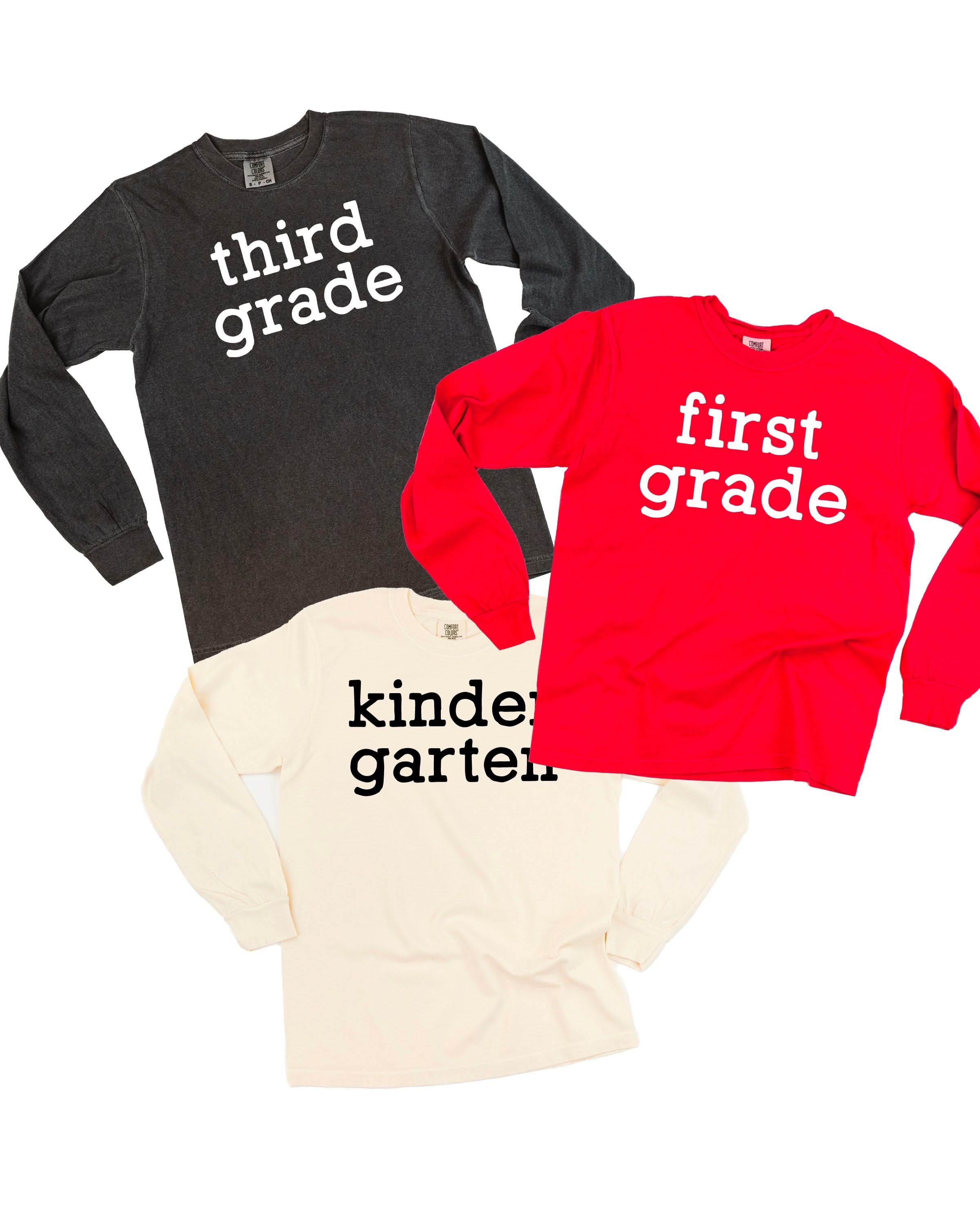 The OG Grades - (Choose Your Grade) - LONG SLEEVE Comfort Colors Tee Little Mama Shirt Shop