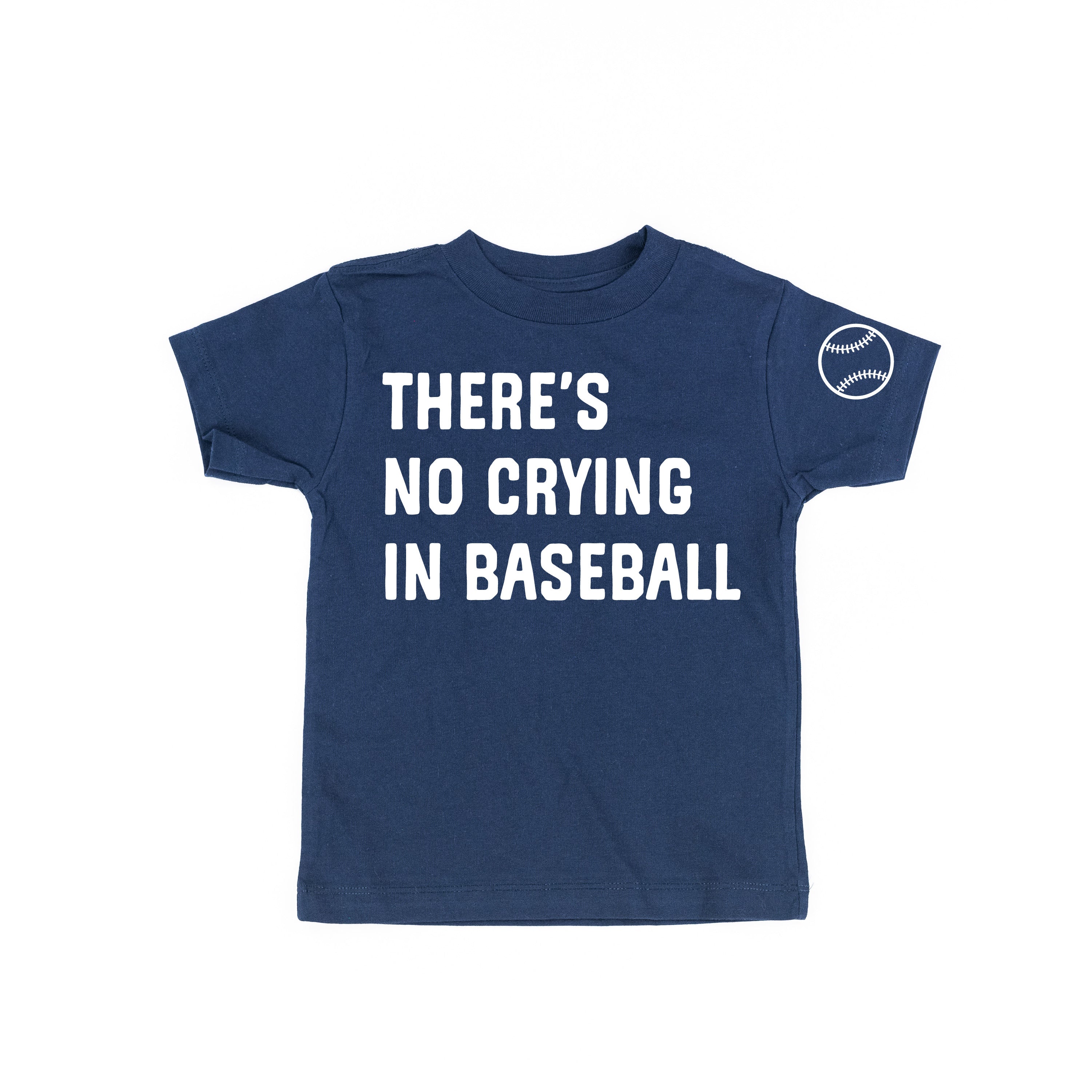 There's No Crying In Baseball (sd) - Custom Number (back) - Child Tee Little Mama Shirt Shop