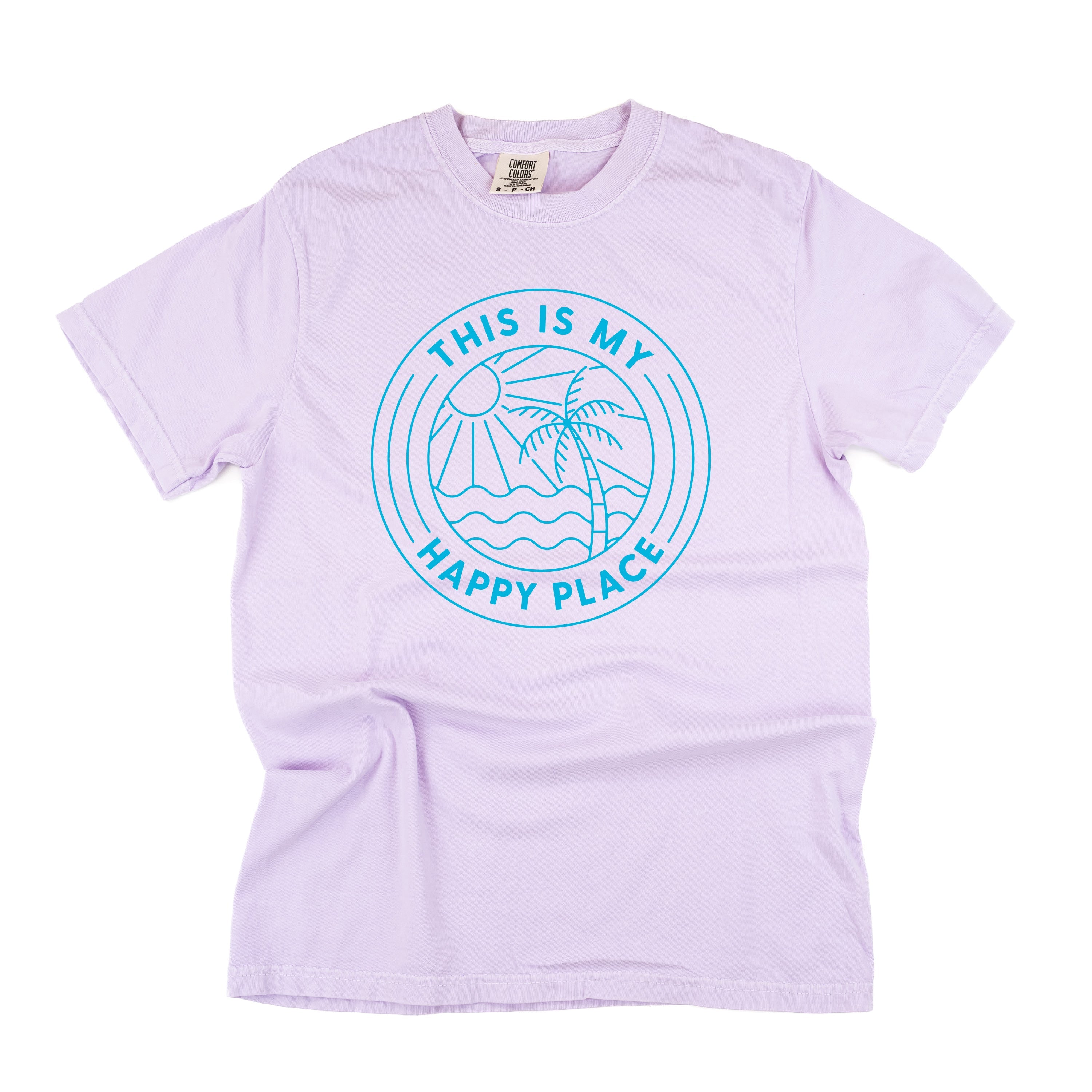 THIS IS MY HAPPY PLACE - SHORT SLEEVE COMFORT COLORS TEE Little Mama Shirt Shop