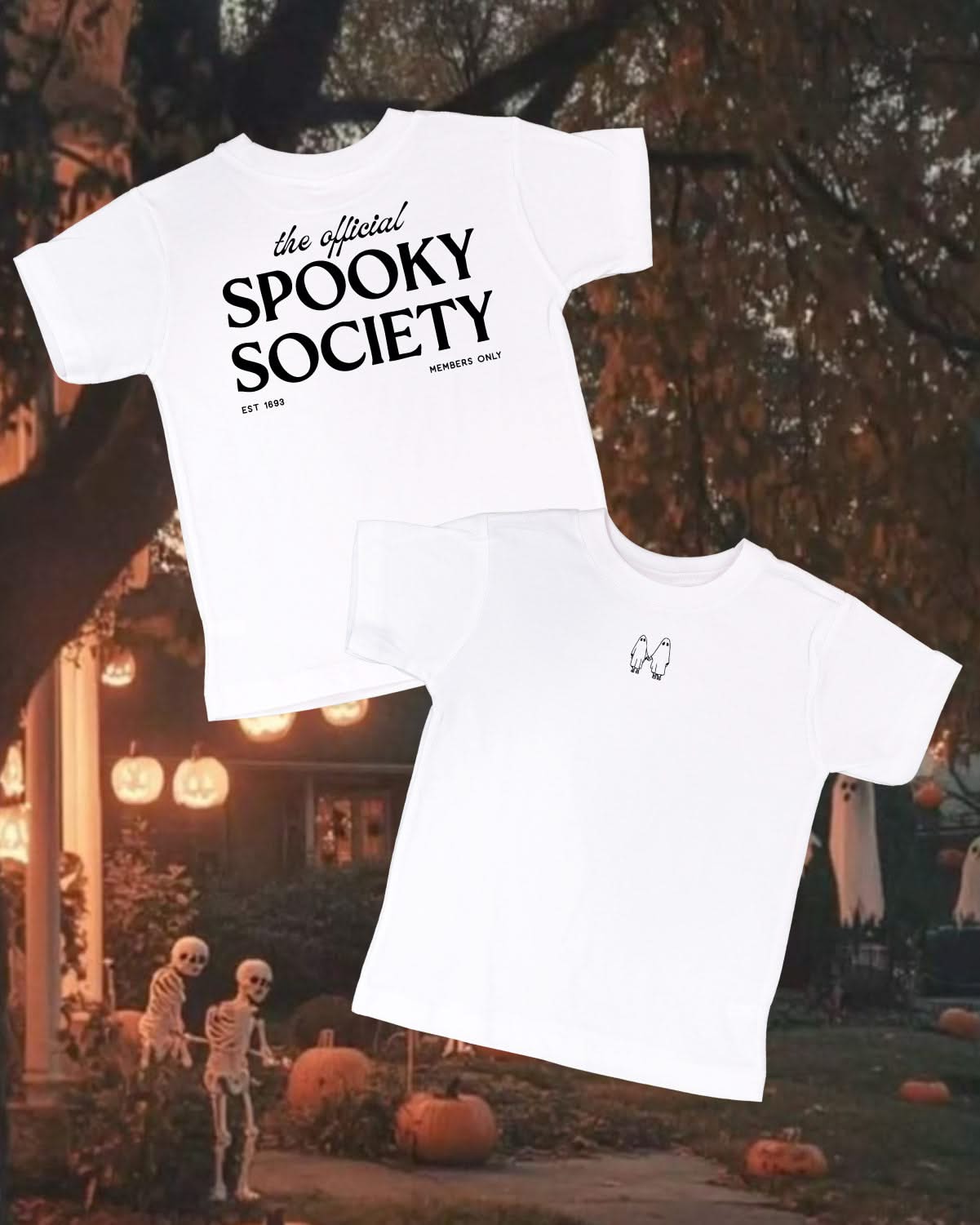 The Official Spooky Society - White Child Tee Little Mama Shirt Shop