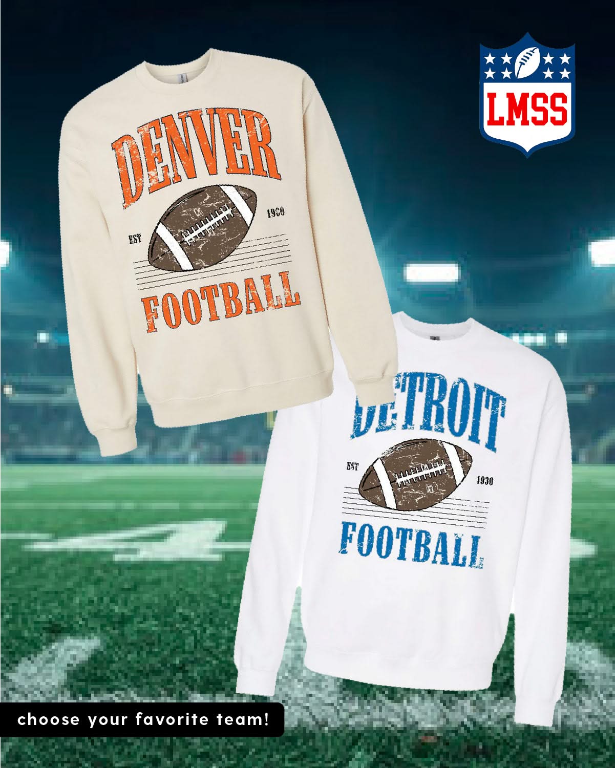 Touchdown Tees - BASIC Fleece Little Mama Shirt Shop LLC