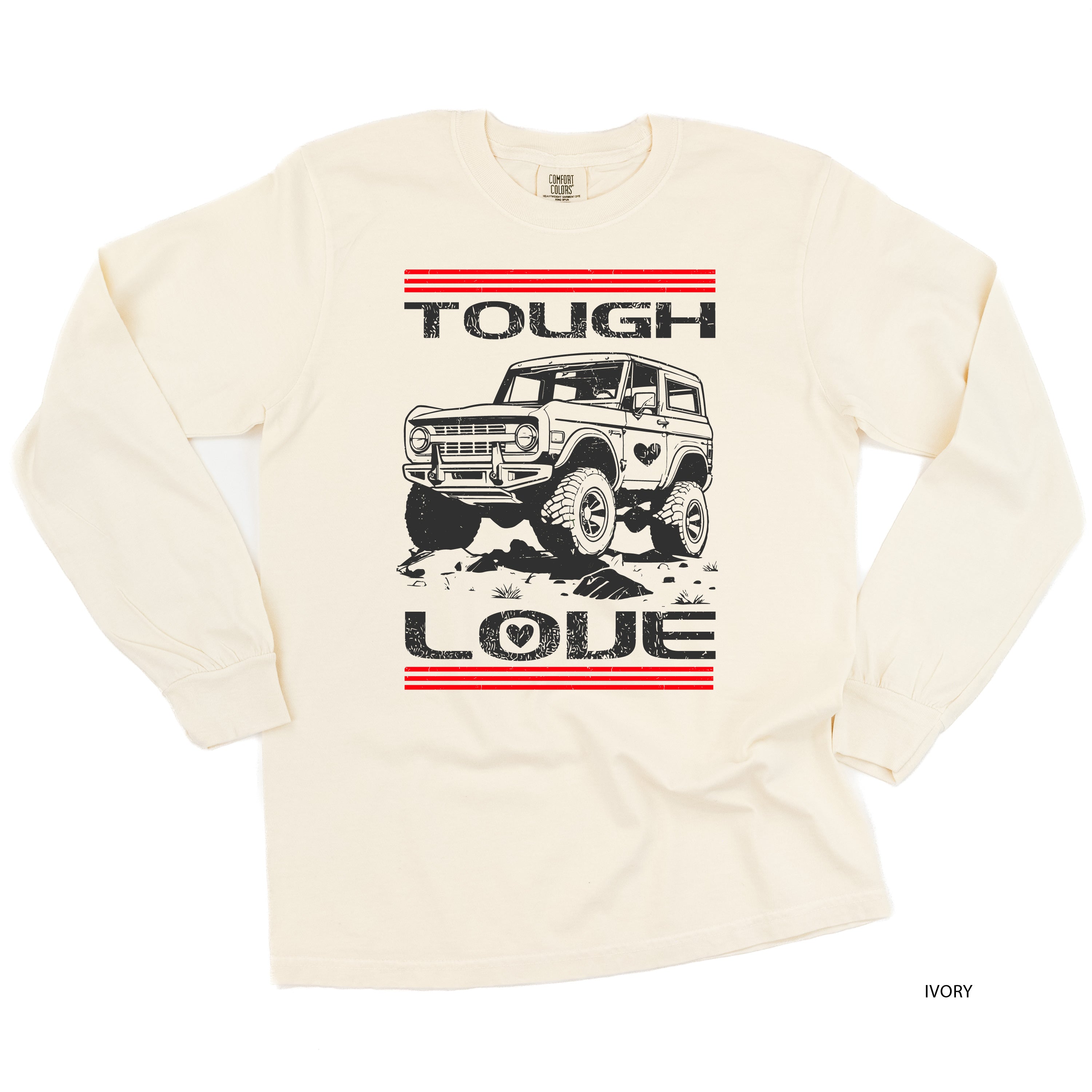 Tough Love Bronco - LONG SLEEVE Comfort Colors Tee Little Mama Shirt Shop