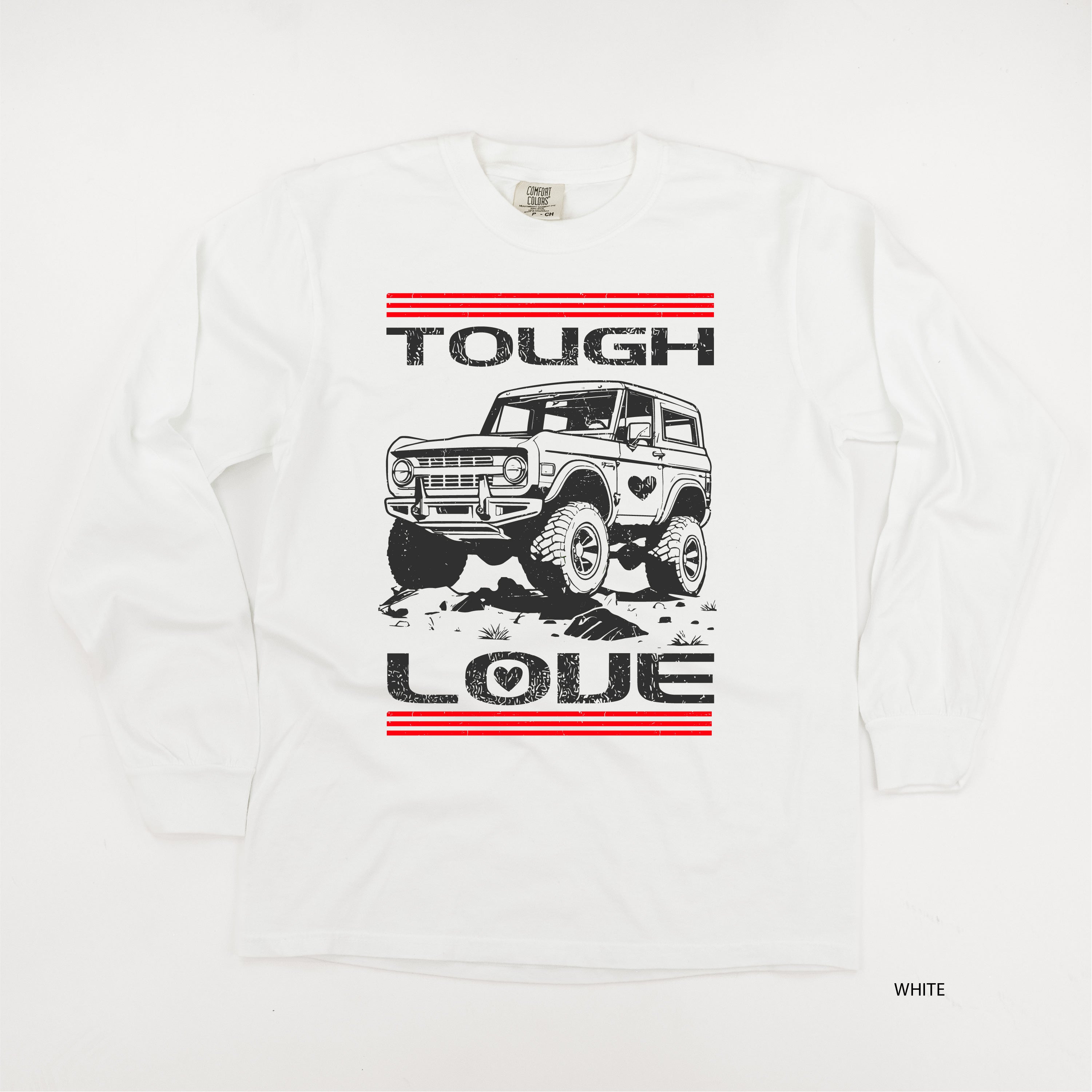 Tough Love Bronco - LONG SLEEVE Comfort Colors Tee Little Mama Shirt Shop