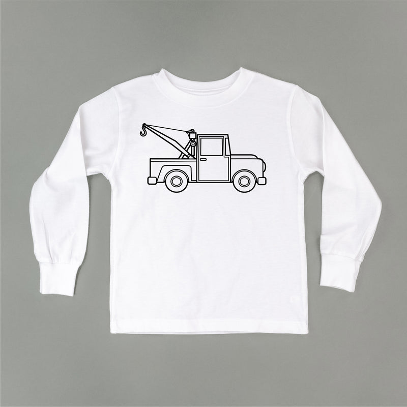 TOW TRUCK - Minimalist Design - Long Sleeve Child Shirt