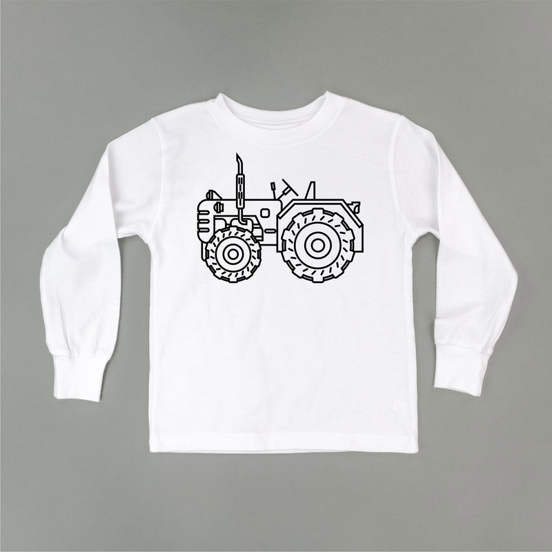 TRACTOR - Minimalist Design - Long Sleeve Child Shirt