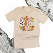 Trick or Treat (PINK/ORANGE) - Unisex Tee Little Mama Shirt Shop