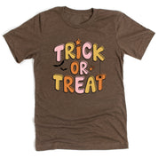 Trick or Treat (PINK/ORANGE) - Unisex Tee Little Mama Shirt Shop