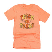 Trick or Treat (ORANGE/YELLOW) - Unisex Tee Little Mama Shirt Shop