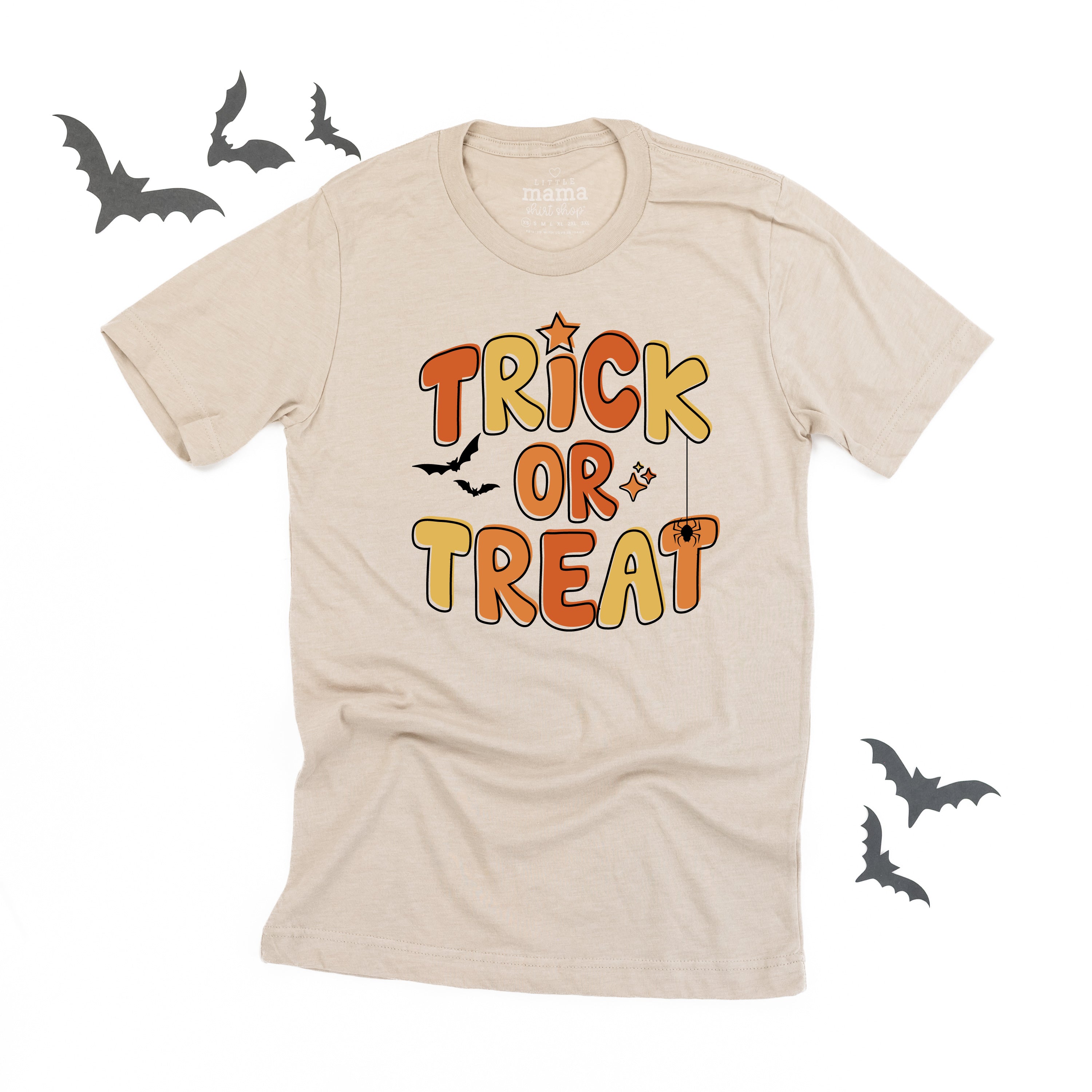 Trick or Treat (ORANGE/YELLOW) - Unisex Tee Little Mama Shirt Shop