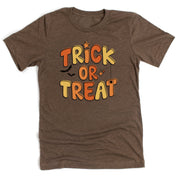 Trick or Treat (ORANGE/YELLOW) - Unisex Tee Little Mama Shirt Shop