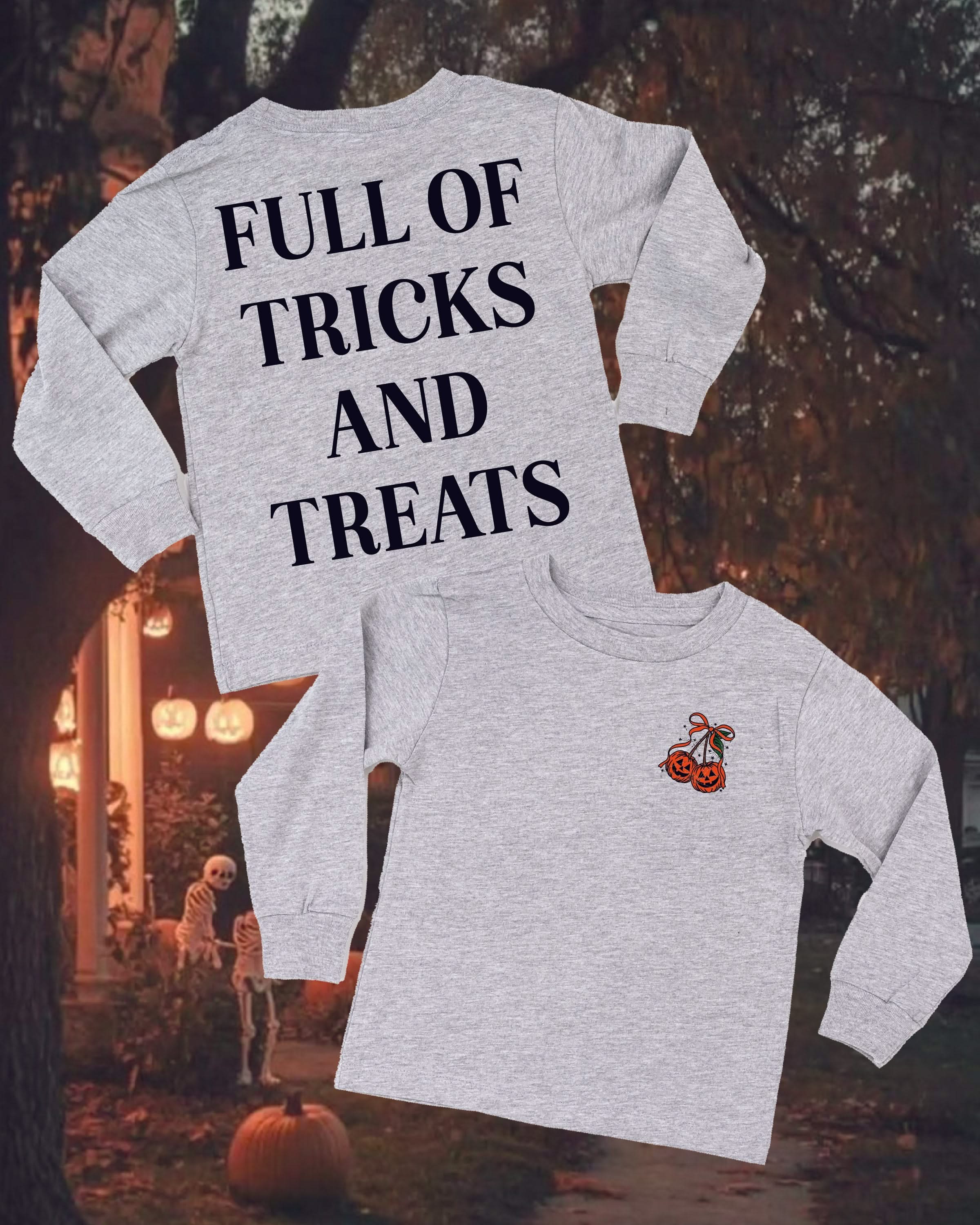 Full of Tricks and Treats - Child Long Sleeve Tee Little Mama Shirt Shop