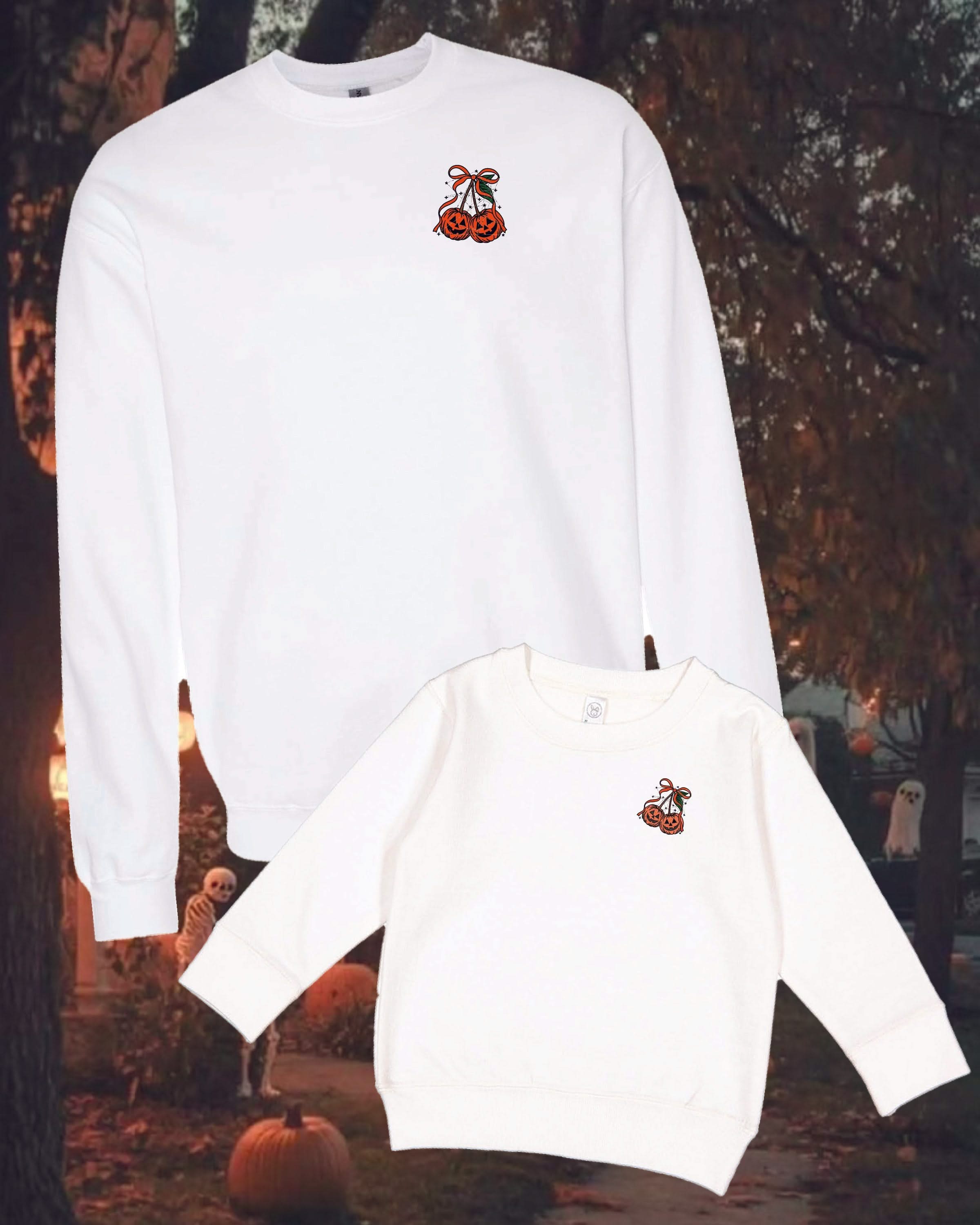 Full of Tricks and Treats - Set of 2 Basic Fleece Sweaters Little Mama Shirt Shop