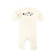 Hand Drawn Brook Trout - Baby Sleeper Little Mama Shirt Shop