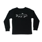 Hand Drawn Brook Trout - Child LONG SLEEVE Tee Little Mama Shirt Shop