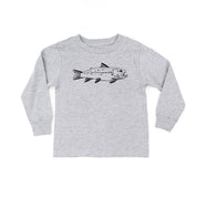 Hand Drawn Brook Trout - Child LONG SLEEVE Tee Little Mama Shirt Shop