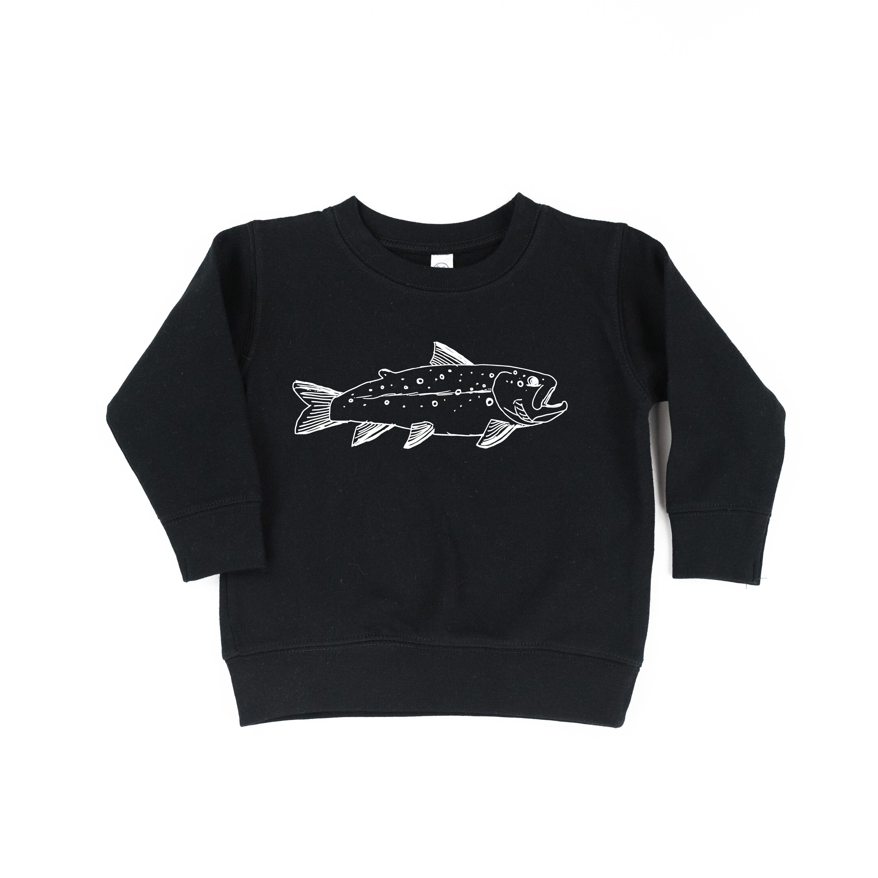 Hand Drawn Brook Trout - Child Sweater Little Mama Shirt Shop