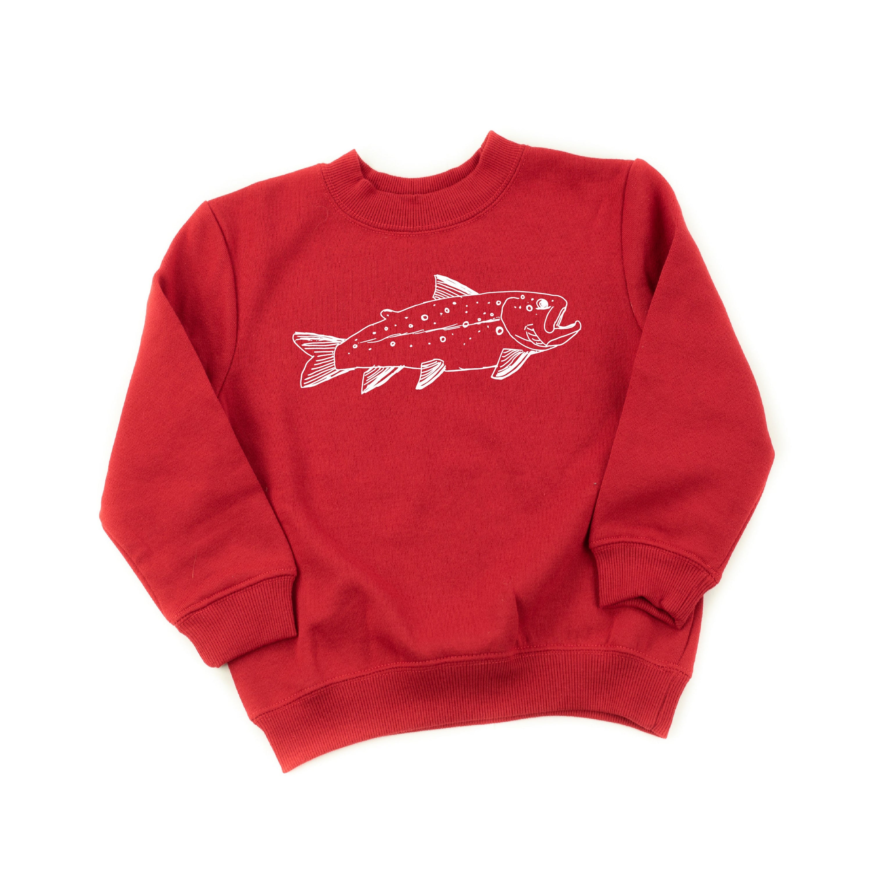 Hand Drawn Brook Trout - Child Sweater Little Mama Shirt Shop