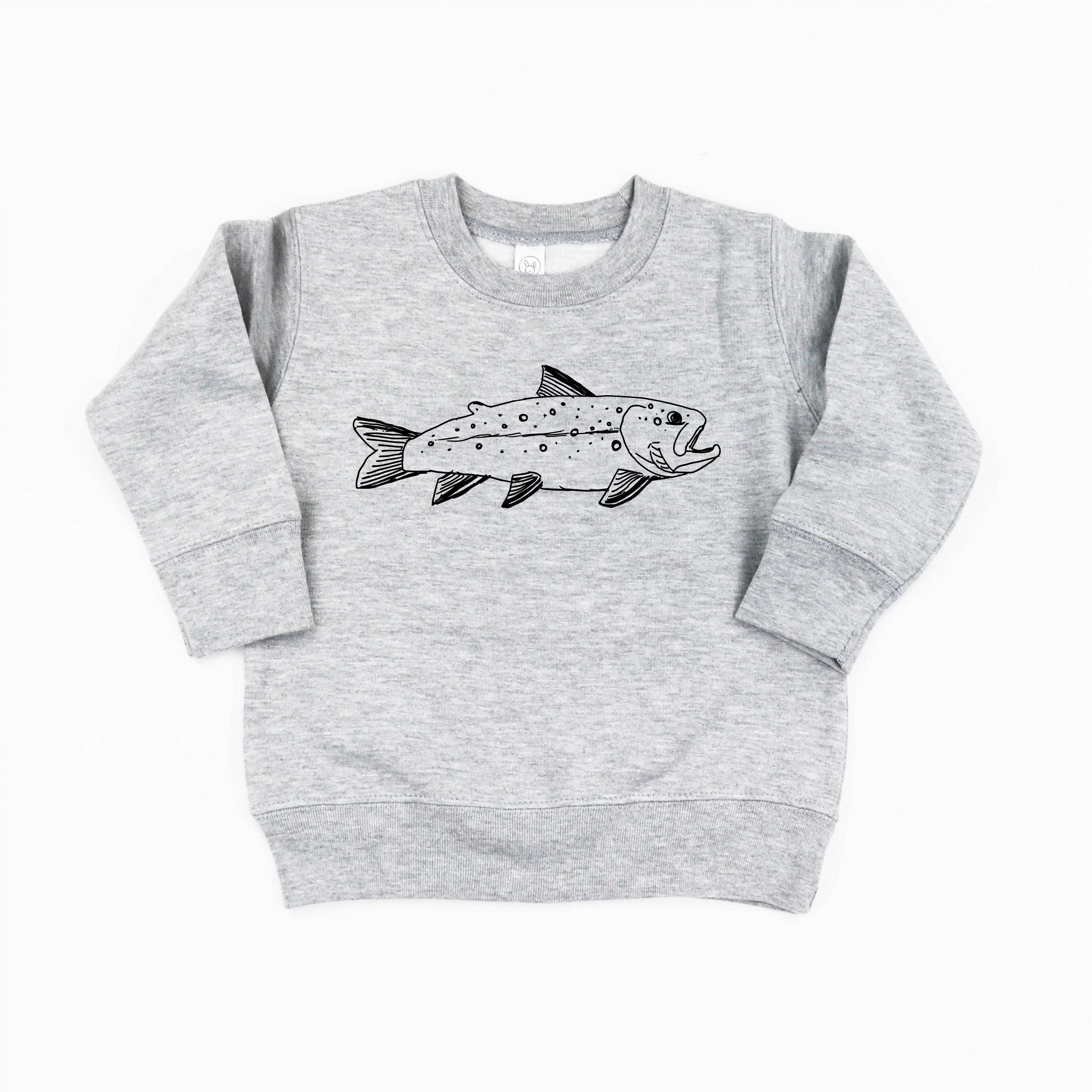 Hand Drawn Brook Trout - Child Sweater Little Mama Shirt Shop