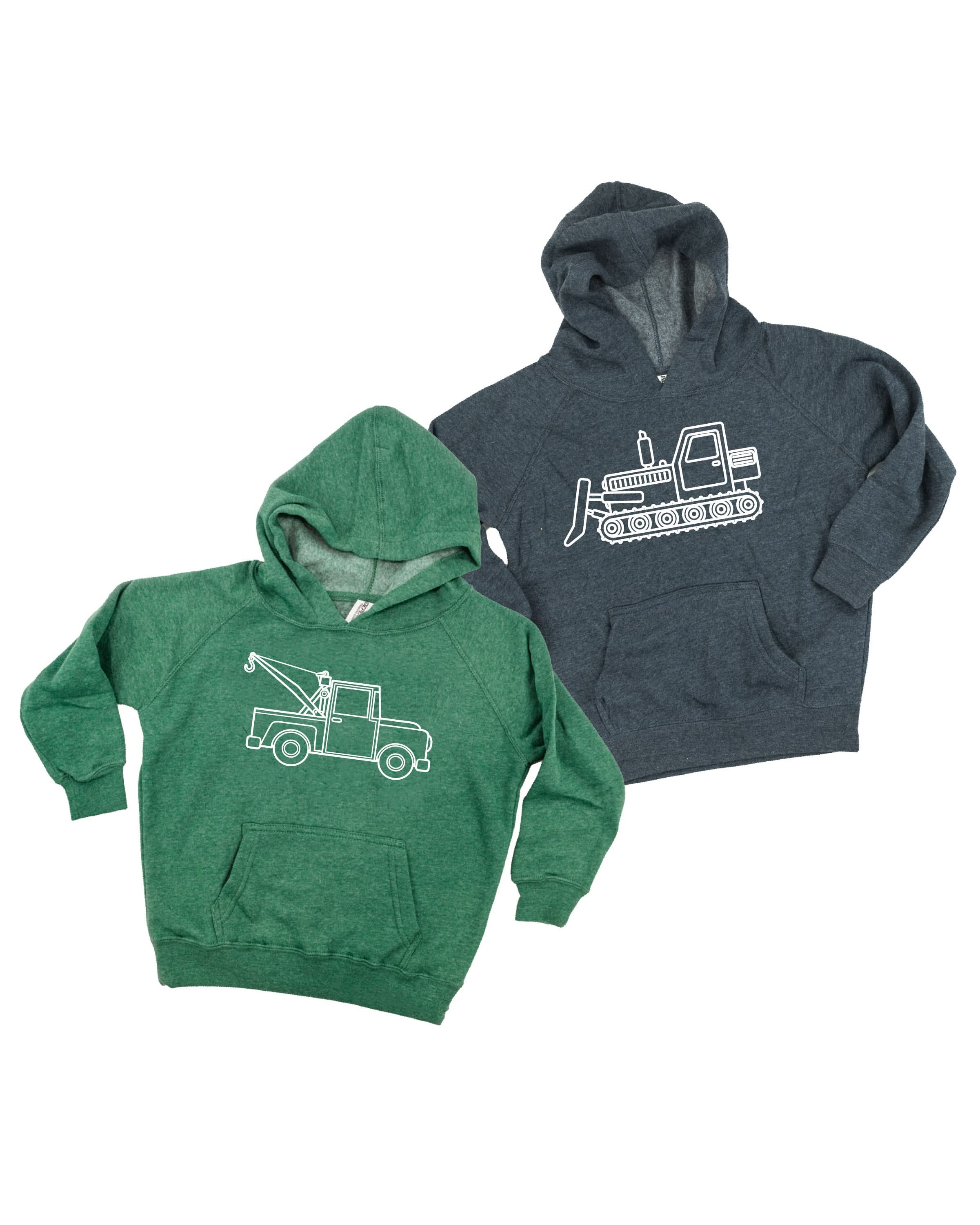 Trucks N' Things Minimalist Design - (Choose Your Vehicle) - Child Hoodie Little Mama Shirt Shop LLC