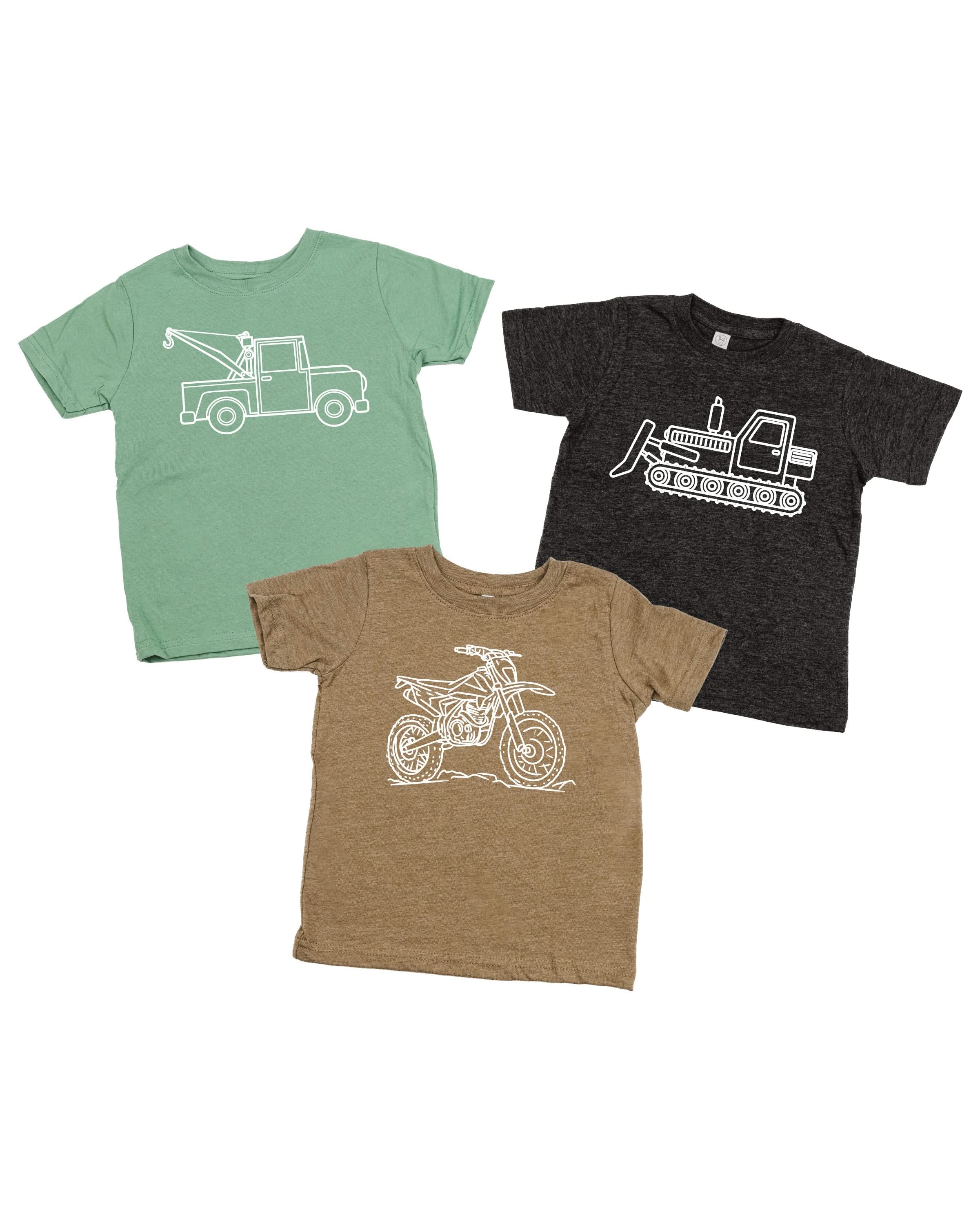 Trucks N' Things Minimalist Design - (Choose Your Vehicle) - Child Tee Little Mama Shirt Shop