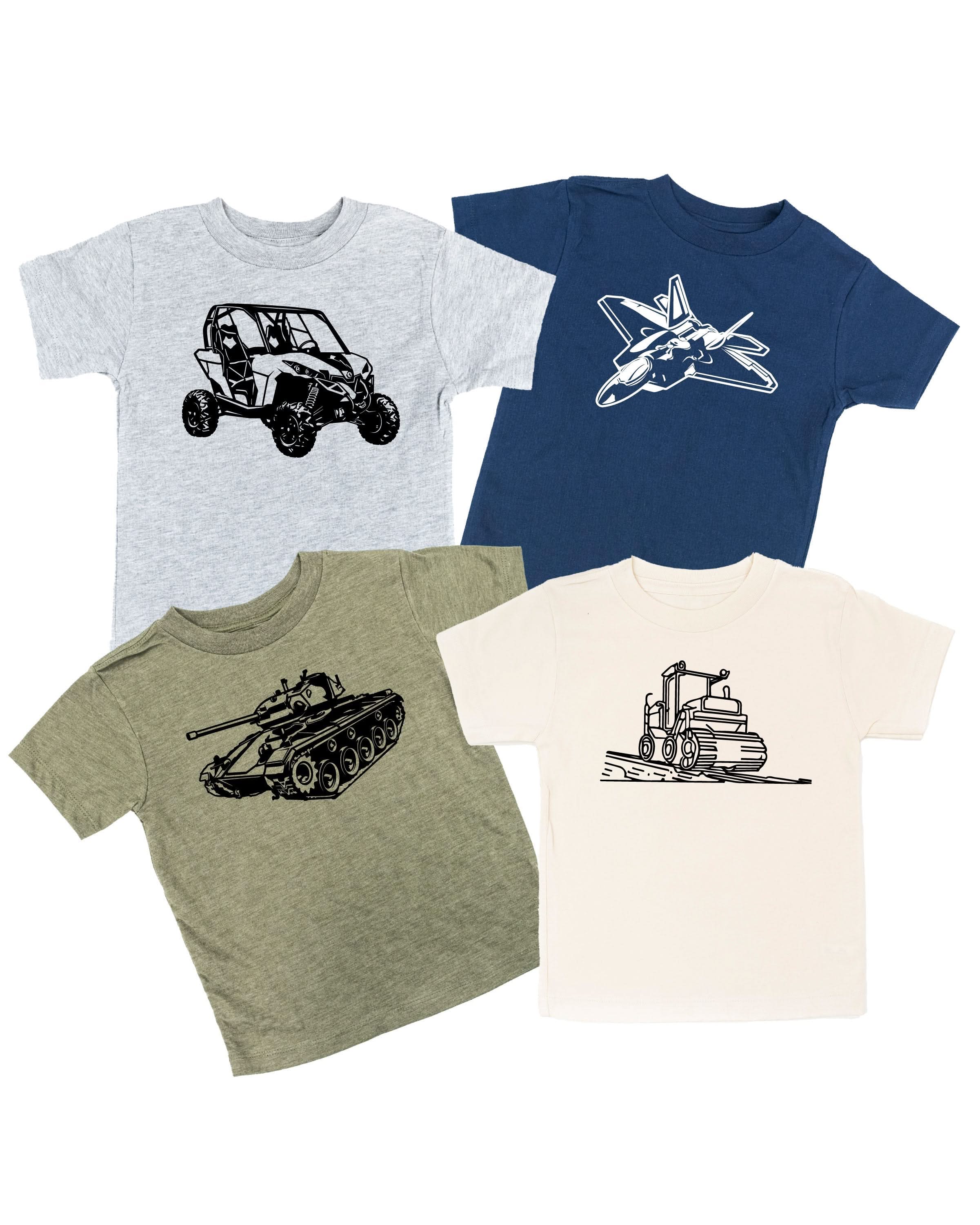 Trucks N' Things Minimalist Design - (Choose Your Vehicle) - Child Tee Little Mama Shirt Shop
