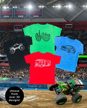 Trucks N' Things Minimalist Design - (Choose Your Vehicle) - Child Tee Little Mama Shirt Shop