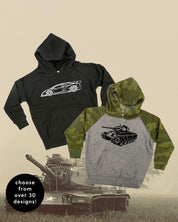 Trucks N' Things Minimalist Design - (Choose Your Vehicle) - Child Hoodie Little Mama Shirt Shop LLC