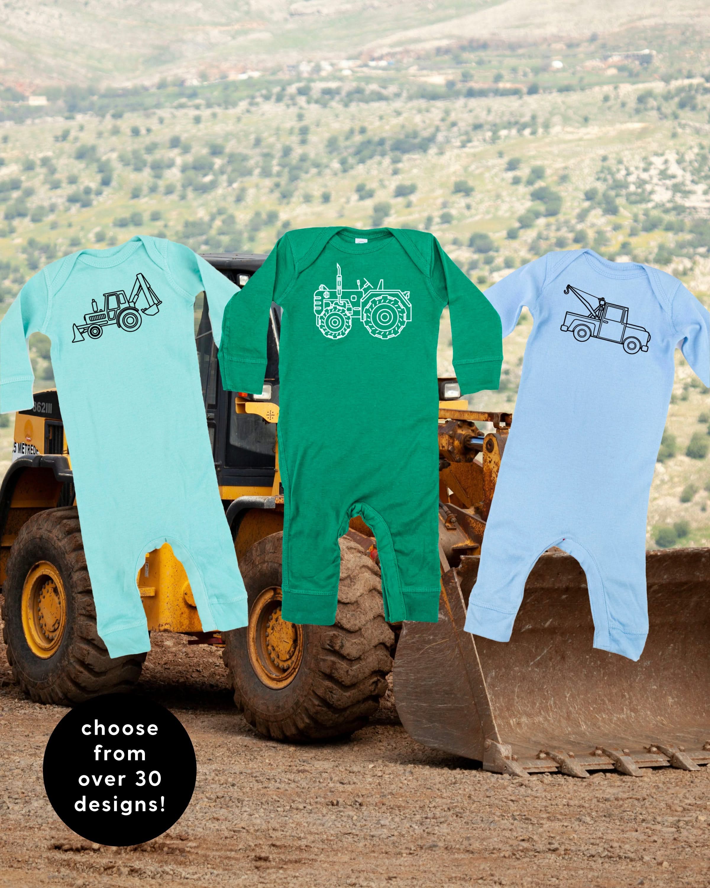 Trucks N' Things Minimalist Design - (Choose Your Vehicle) - Baby Sleeper Little Mama Shirt Shop