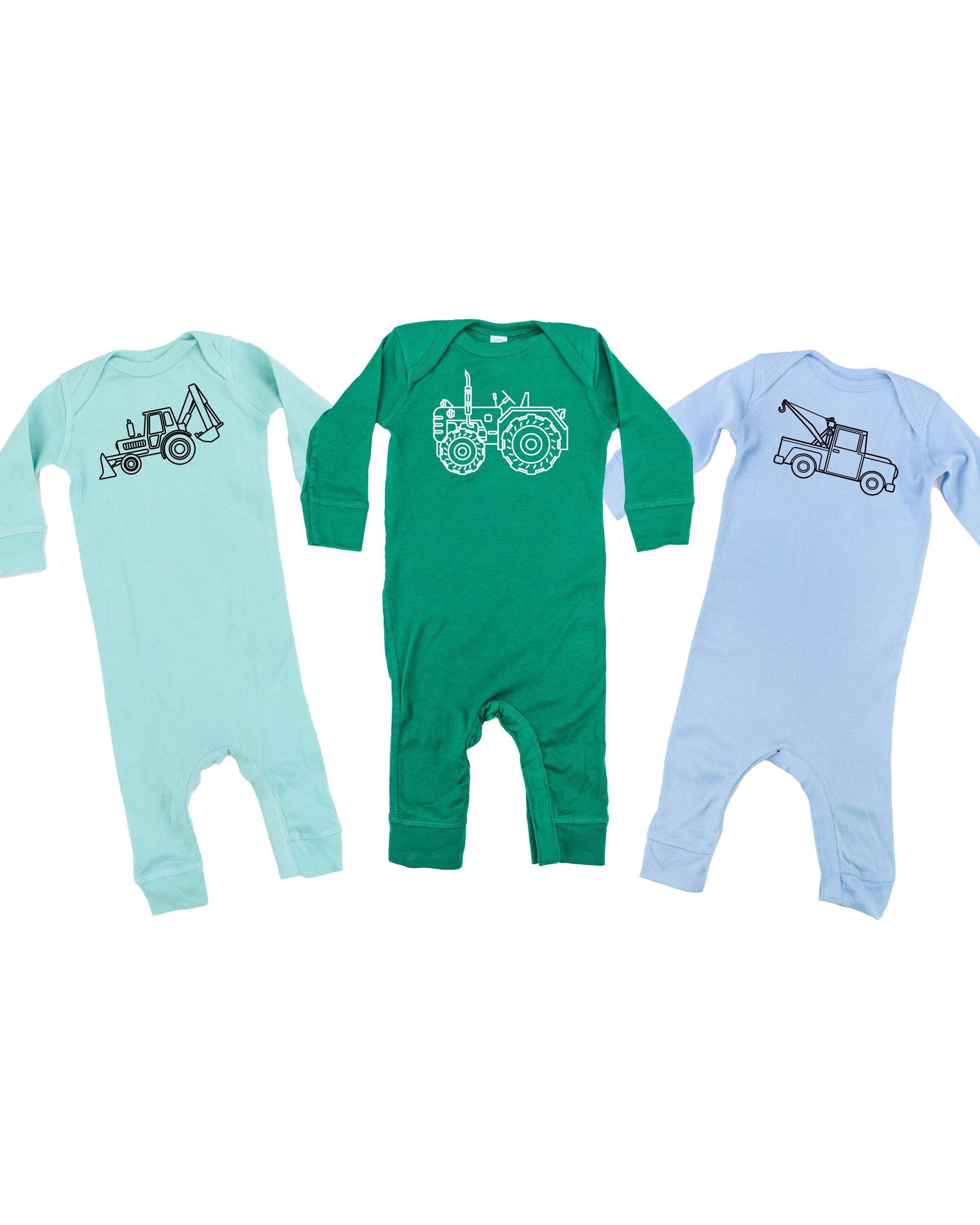 Trucks N' Things Minimalist Design - (Choose Your Vehicle) - Baby Sleeper Little Mama Shirt Shop