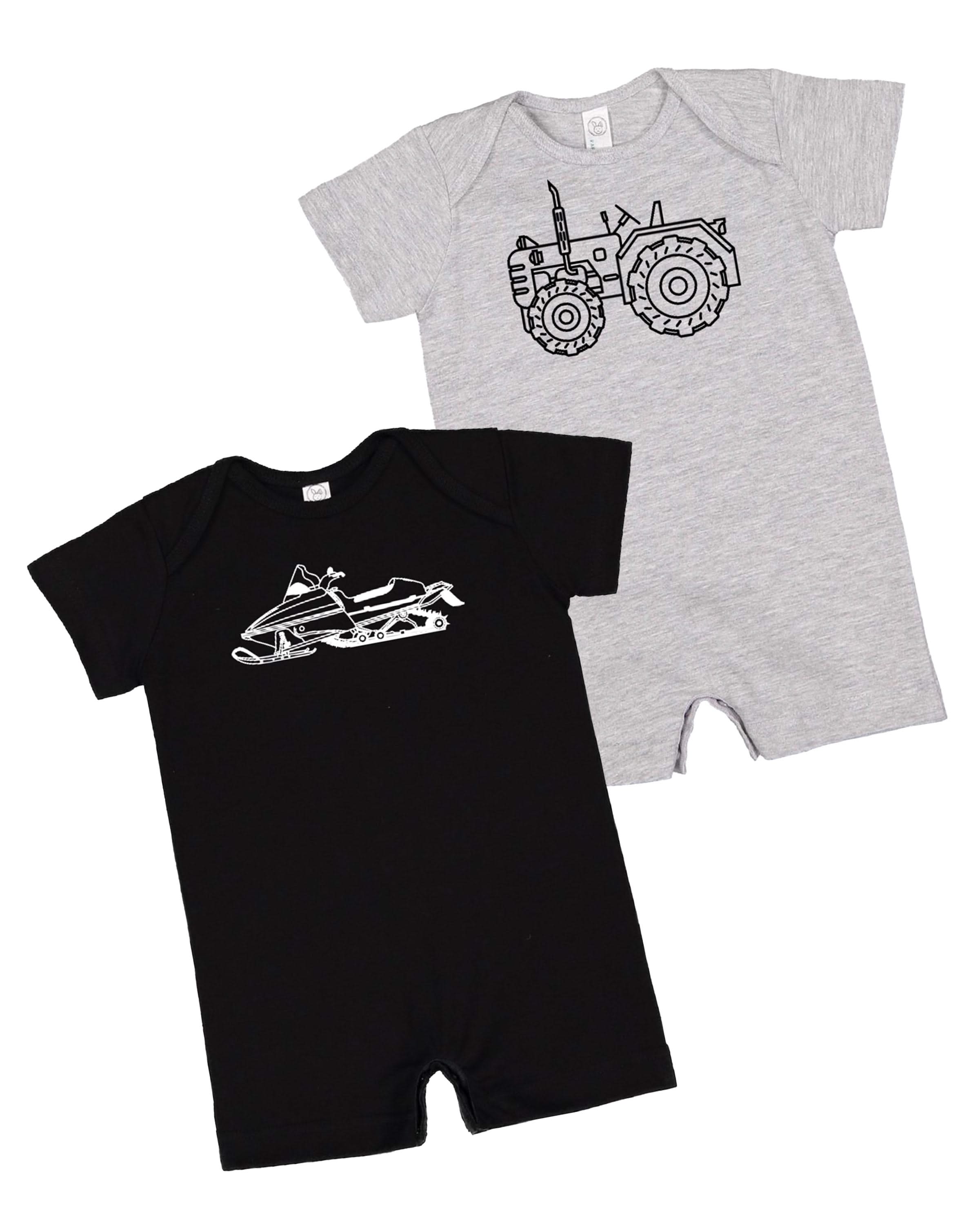 Trucks N' Things Minimalist Design - (Choose Your Vehicle) - Shorts Romper Little Mama Shirt Shop