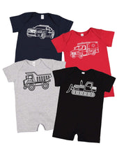 Trucks N' Things Minimalist Design - (Choose Your Vehicle) - Shorts Romper Little Mama Shirt Shop