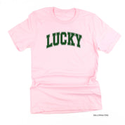 Lucky - Varsity Outline - Unisex Tee Little Mama Shirt Shop
