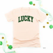 Lucky - Varsity Outline - Unisex Tee Little Mama Shirt Shop