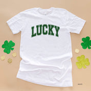 Lucky - Varsity Outline - Unisex Tee Little Mama Shirt Shop