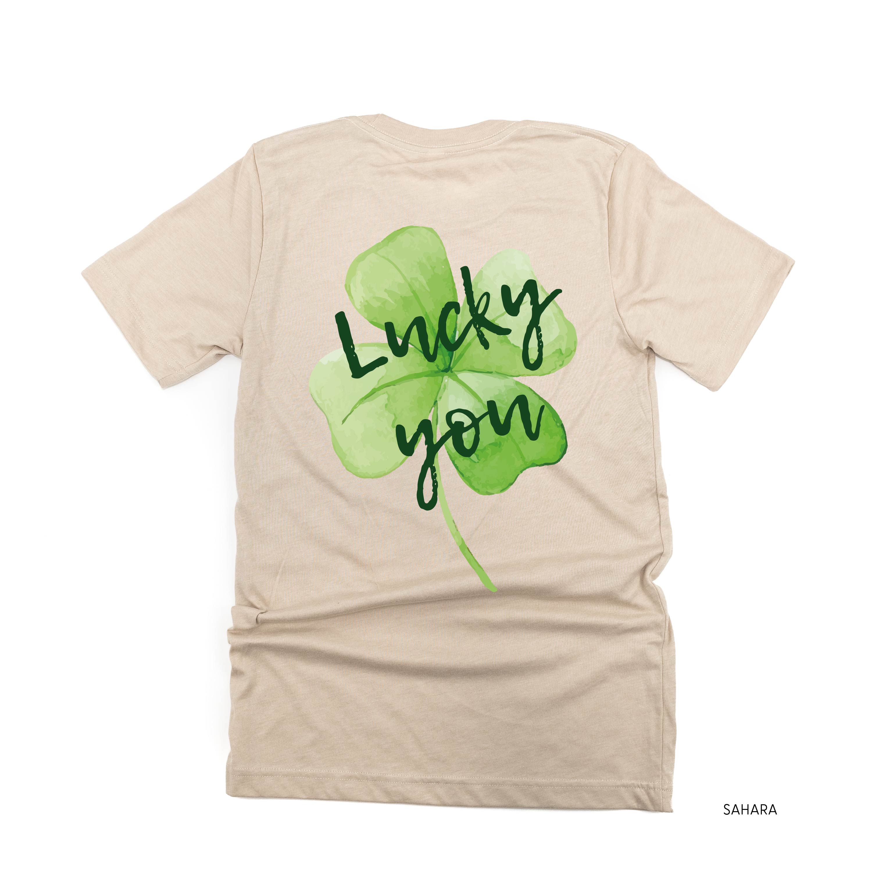 Watercolor Lucky You (pf&b) - Unisex Tee Little Mama Shirt Shop