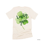 Watercolor Lucky You (pf&b) - Unisex Tee Little Mama Shirt Shop