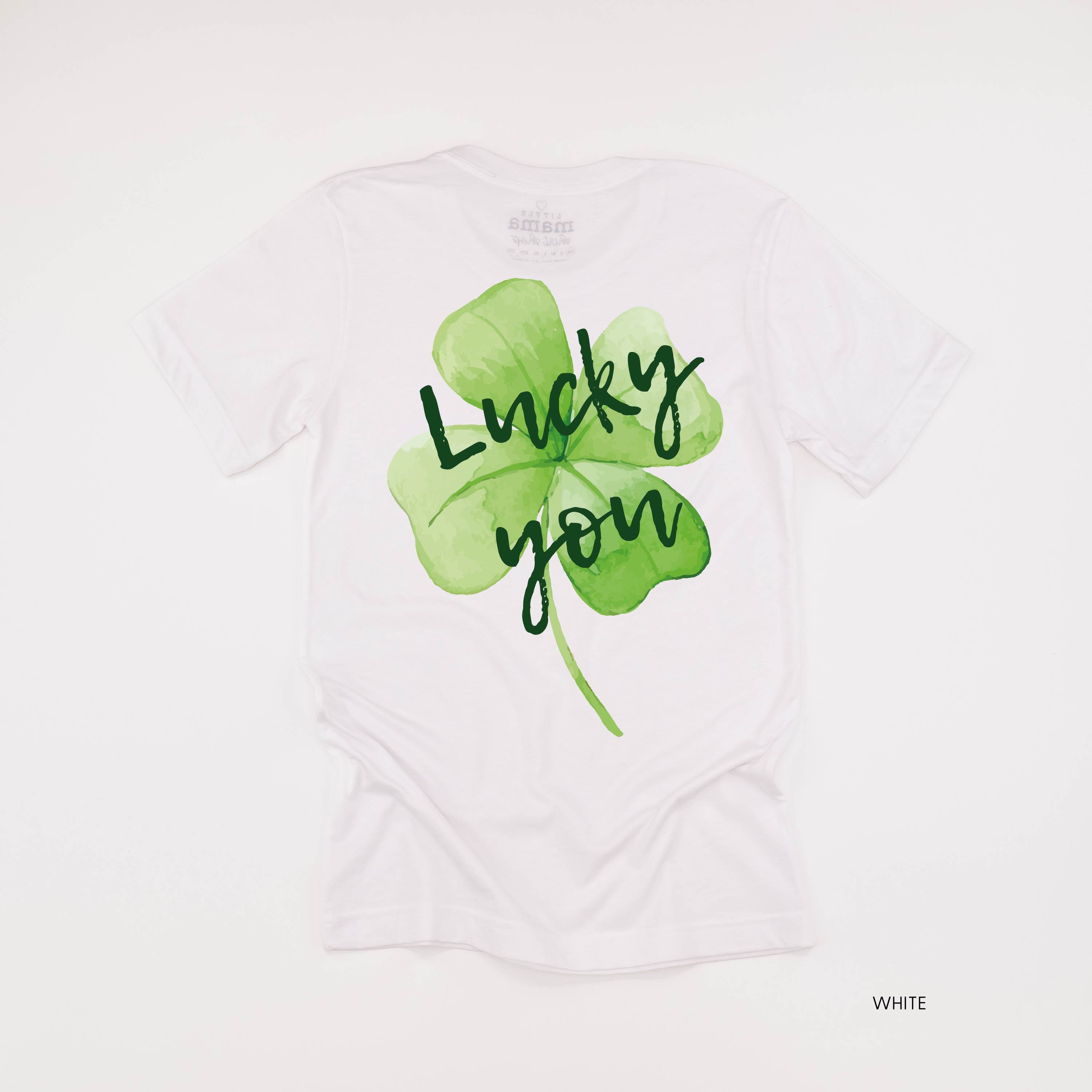 Watercolor Lucky You (pf&b) - Unisex Tee Little Mama Shirt Shop