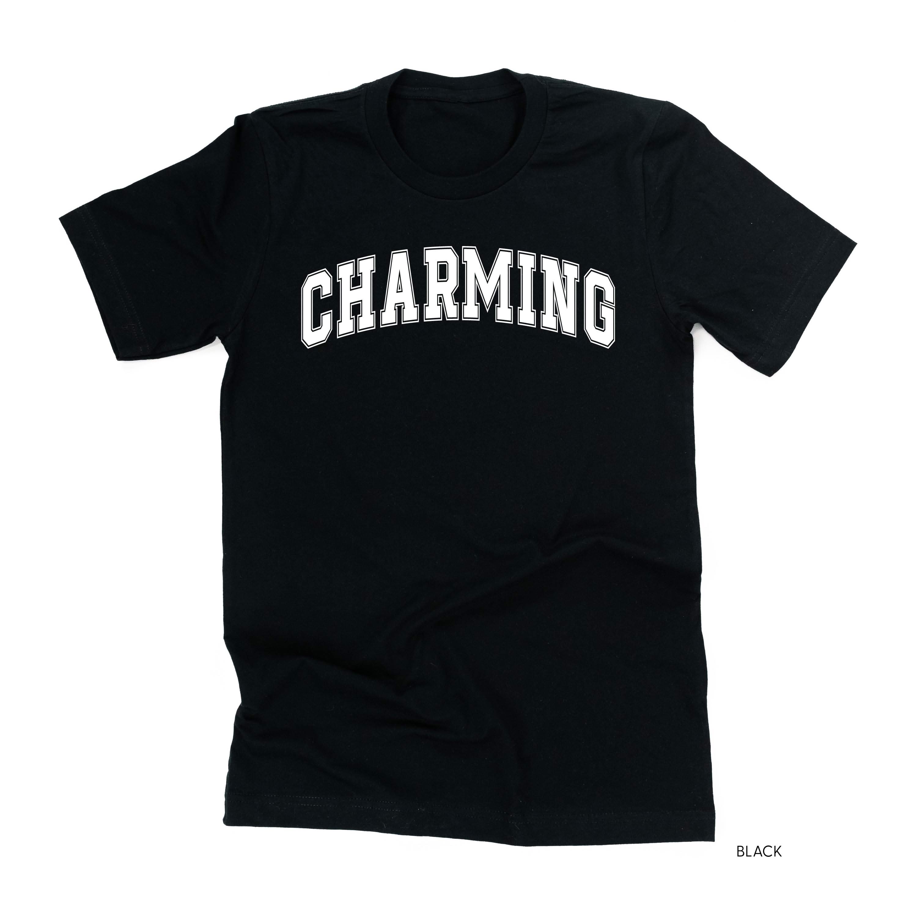 Charming - Varsity Outline - Unisex Tee Little Mama Shirt Shop