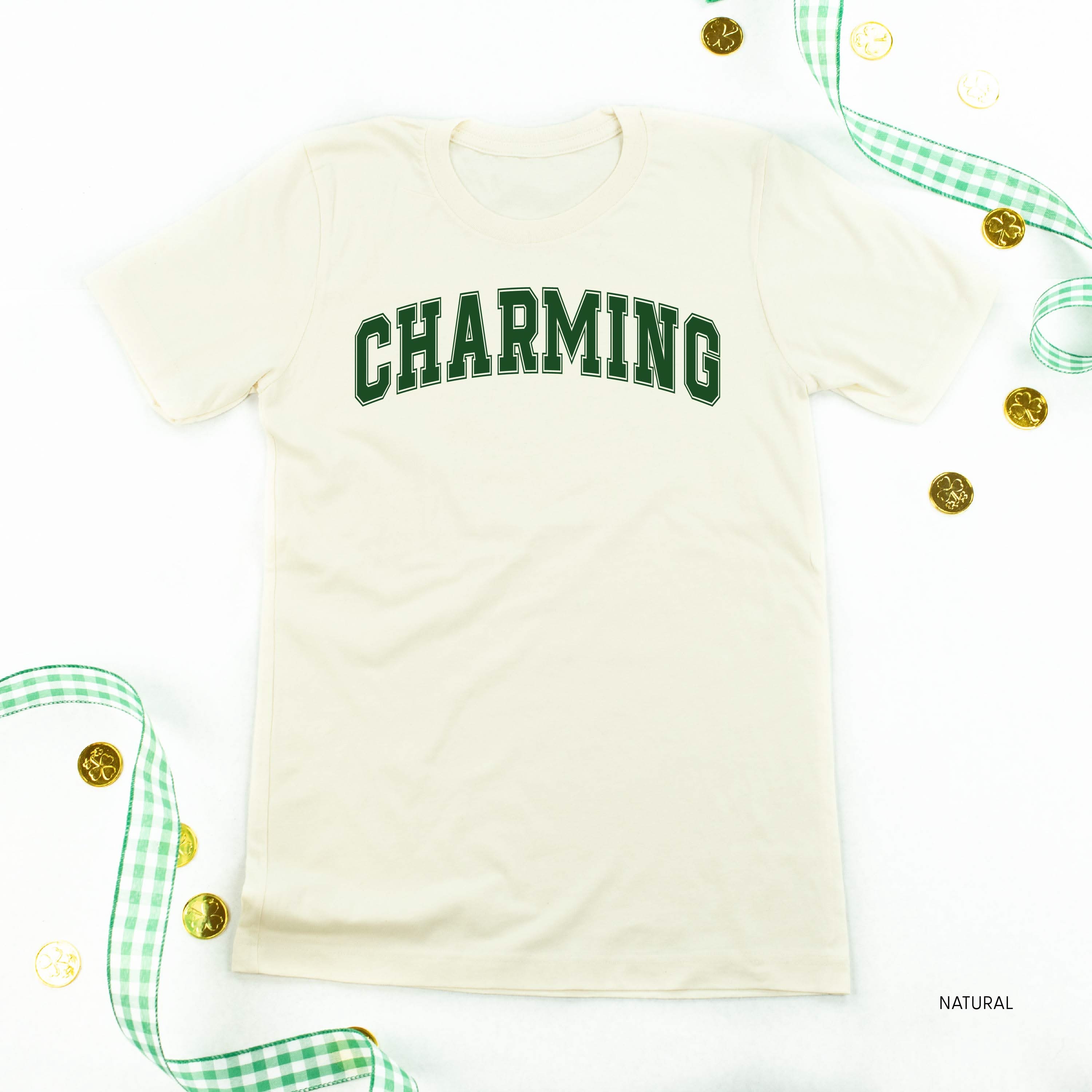 Charming - Varsity Outline - Unisex Tee Little Mama Shirt Shop