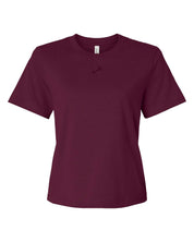Adult tee in maroon with mini symbol key design on front, shown on flat lay – Little Mama Shirt Shop