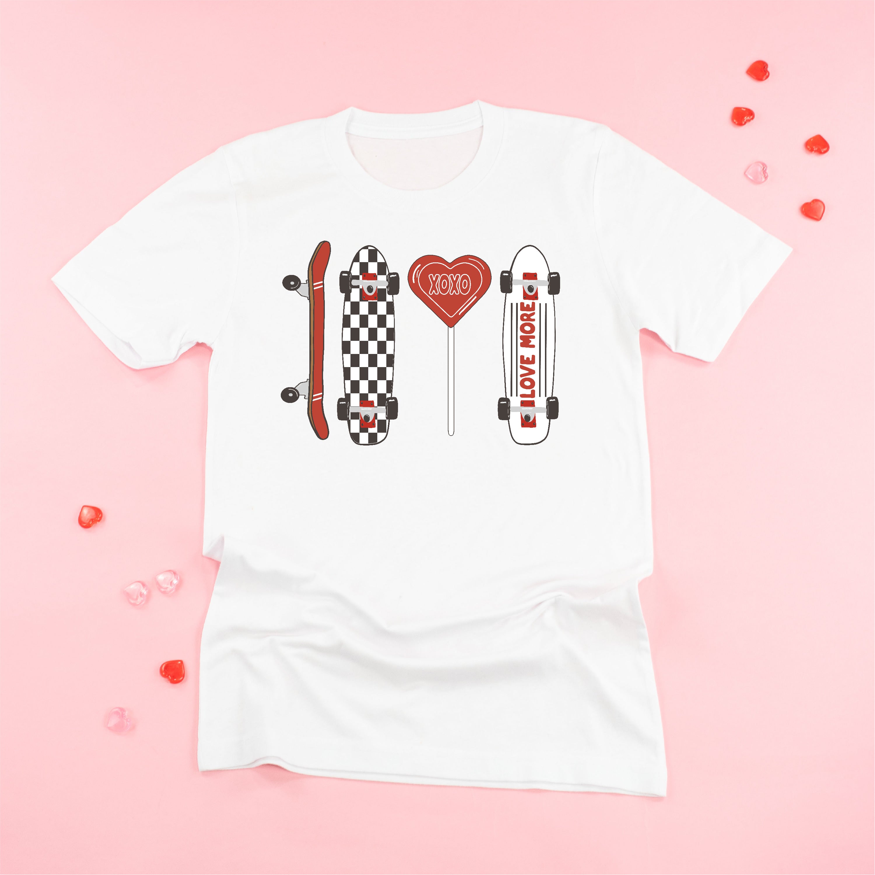 Valentine Skateboard - Unisex Tee Little Mama Shirt Shop