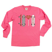 Valentine Skateboard - LONG SLEEVE Comfort Colors Tee Little Mama Shirt Shop