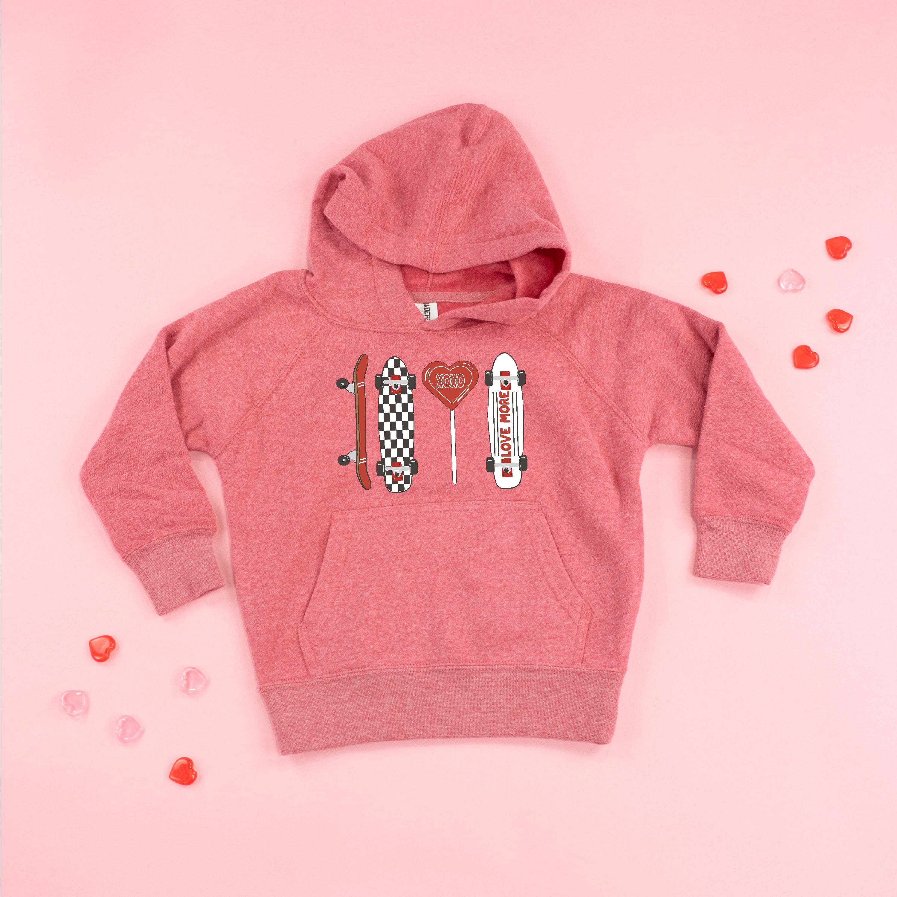 Valentine Skateboard - Child HOODIE Little Mama Shirt Shop
