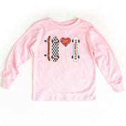 Valentine Skateboard - Child Long Sleeve Tee Little Mama Shirt Shop