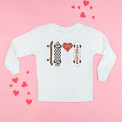 Valentine Skateboard - Child Long Sleeve Tee Little Mama Shirt Shop