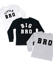 Varsity 'Bro' Sibling Tees - (Choose Your Role) - Child Long Sleeve Tee Little Mama Shirt Shop