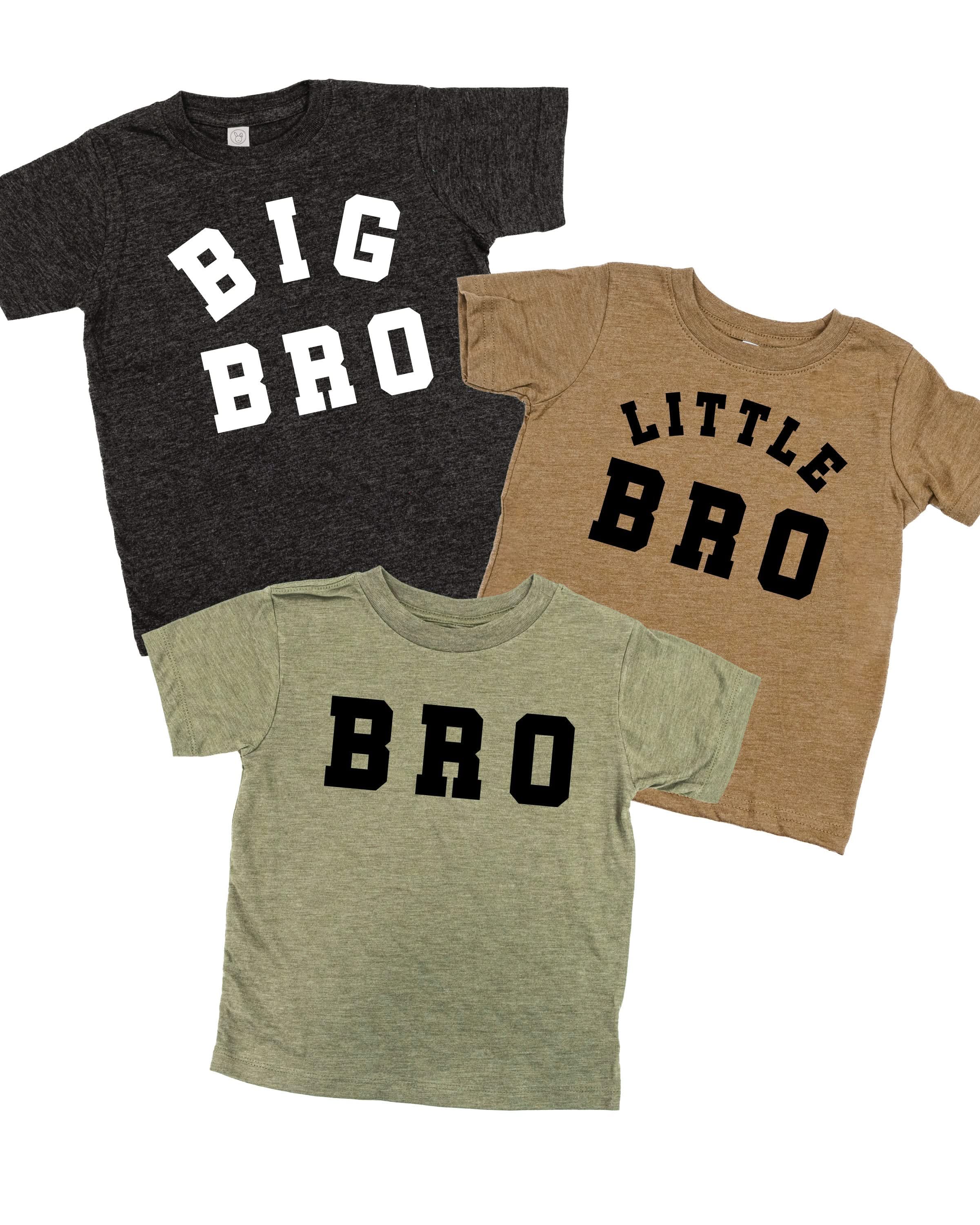 Varsity 'Bro' Sibling Tees - (Choose Your Role) - Child Tee Little Mama Shirt Shop