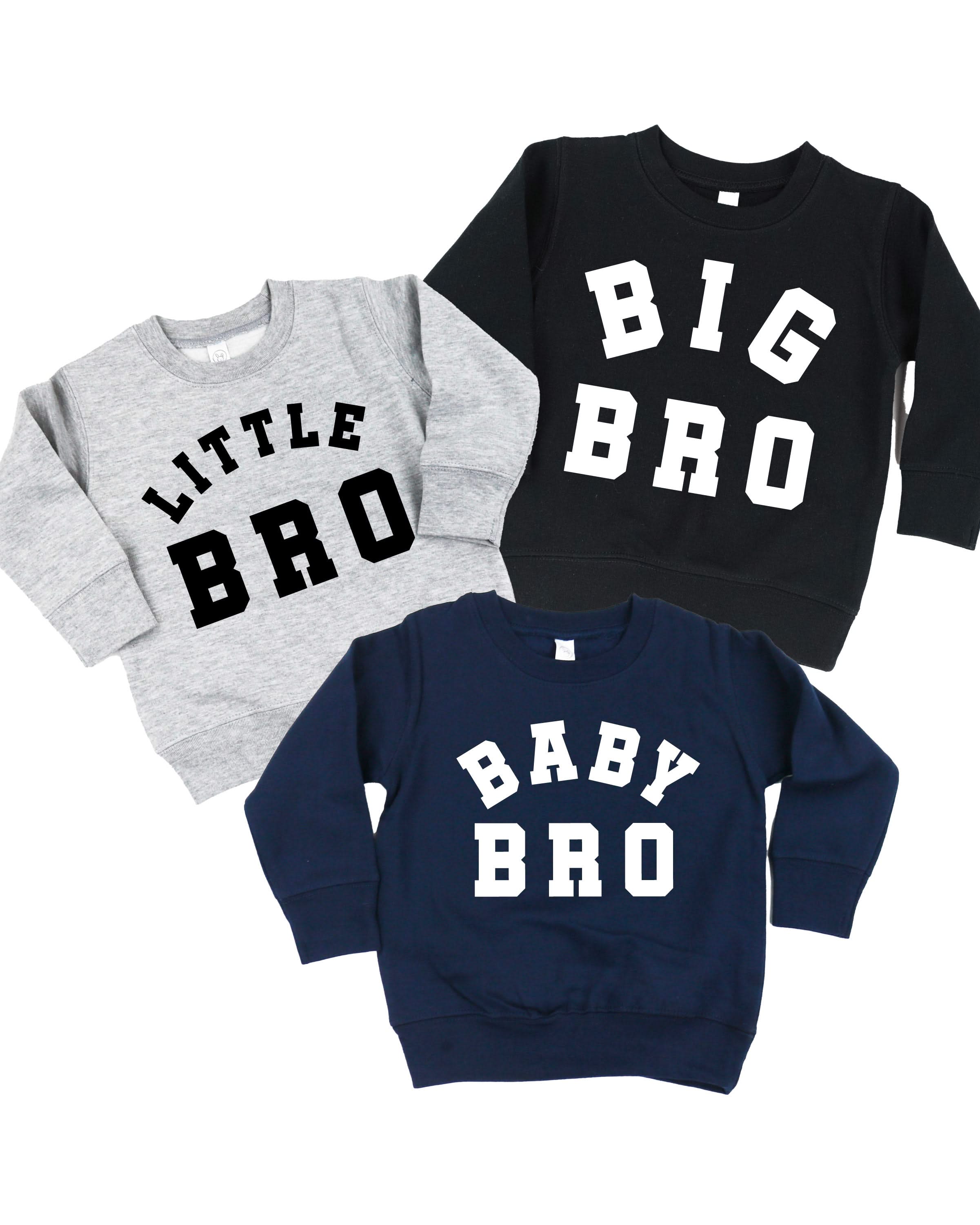 Varsity 'Bro' Sibling Tees - (Choose Your Role) - Child Sweater Little Mama Shirt Shop